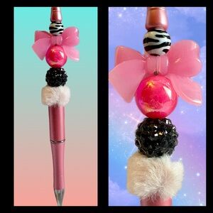 Pretty Pink Bow - Custom Ink Pen